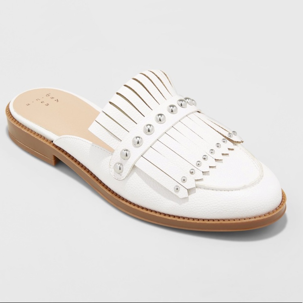 A New Day Karoline Backless Loafer Mules - White